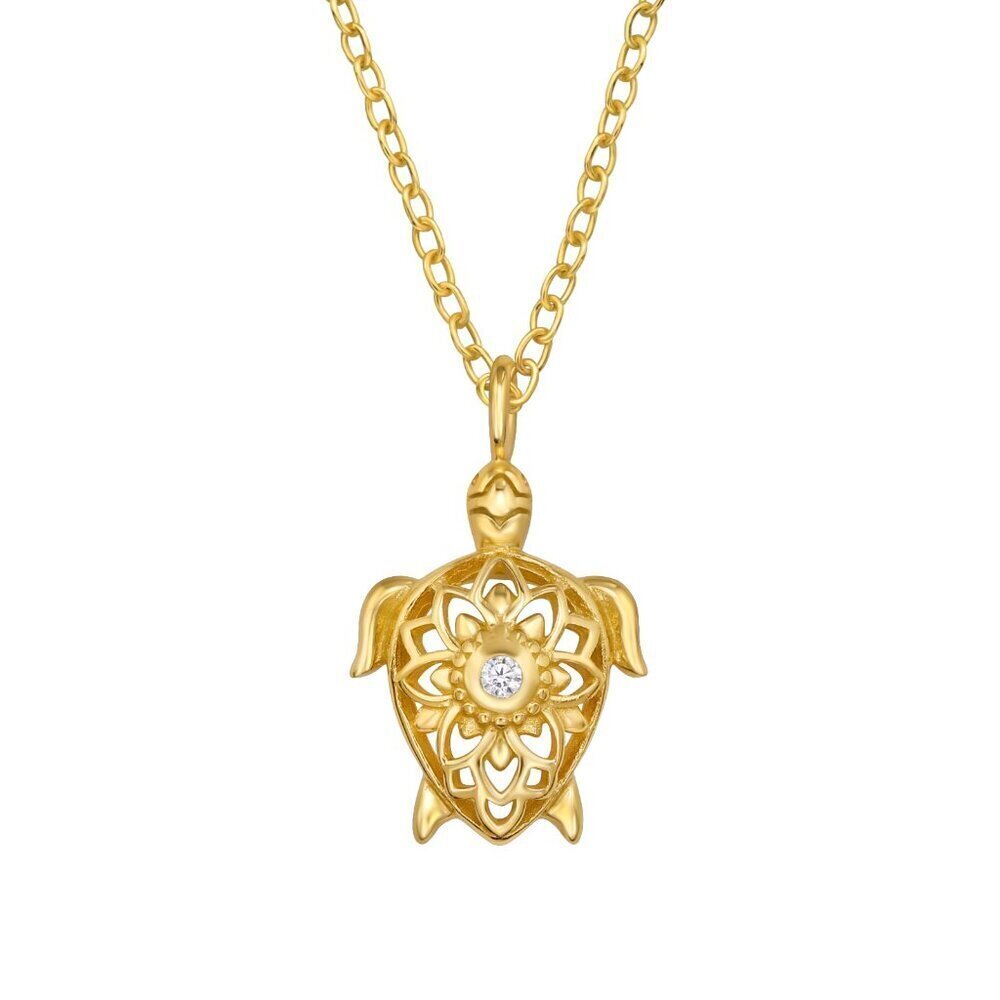 14K Gold Vermeil Turtle Necklace​ Ocean Jewelry Gift